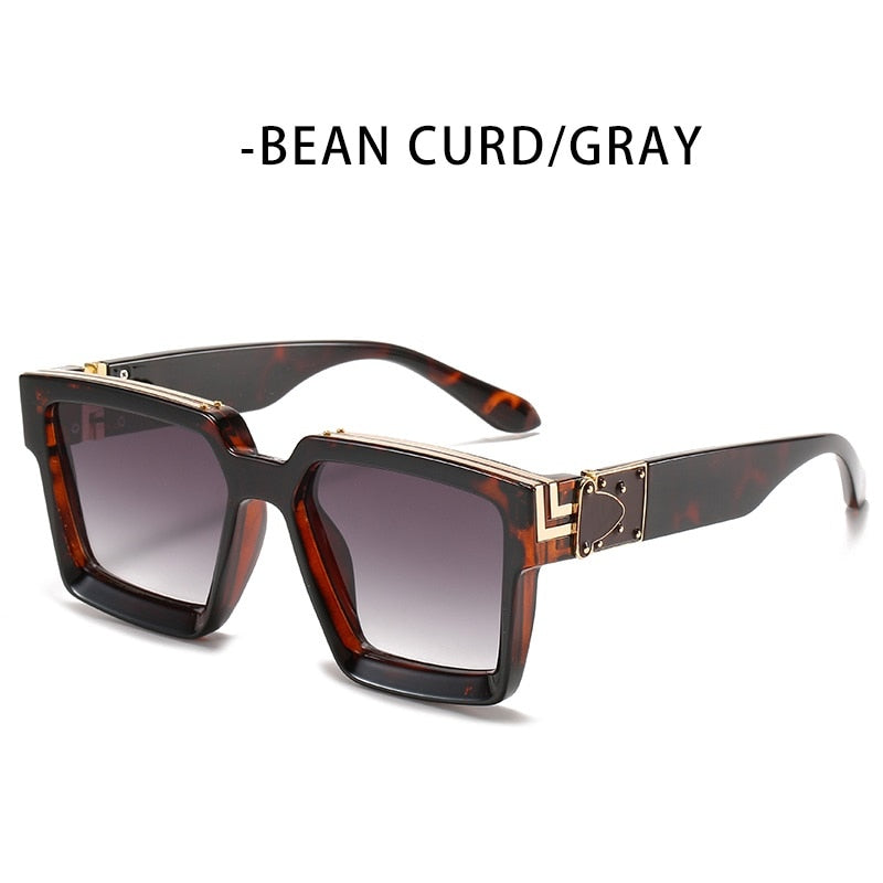 Steampunk Sunglasses Men's Retro Trend Women's Square Anti-Glare Driving Sunglasses