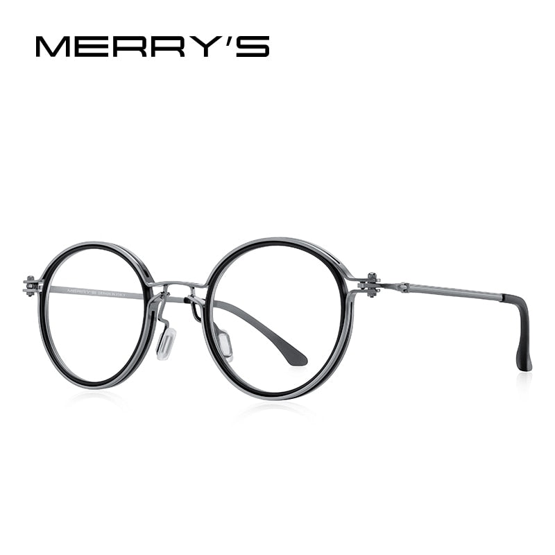 Men Steampunk Glasses Frame Popular Women Retro Round Eye Frames For Men Women Titanium Frame