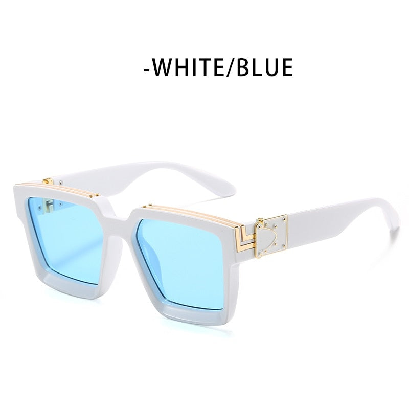 Steampunk Sunglasses Men's Retro Trend Women's Square Anti-Glare Driving Sunglasses