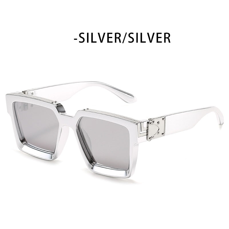Steampunk Sunglasses Men's Retro Trend Women's Square Anti-Glare Driving Sunglasses