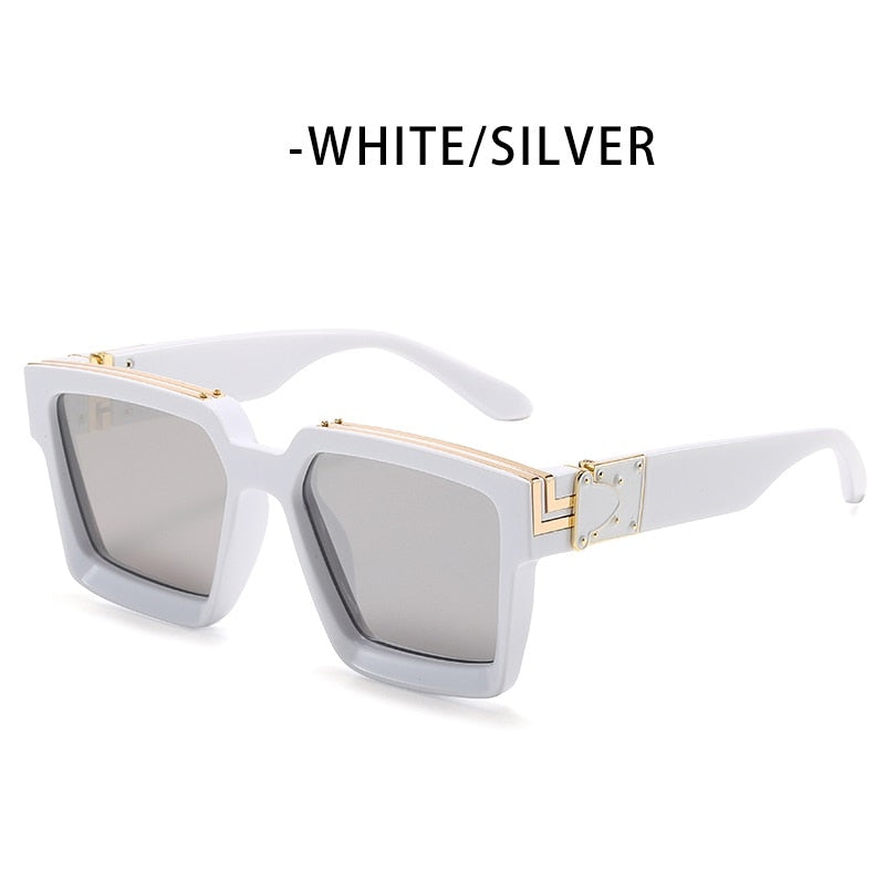 Steampunk Sunglasses Men's Retro Trend Women's Square Anti-Glare Driving Sunglasses