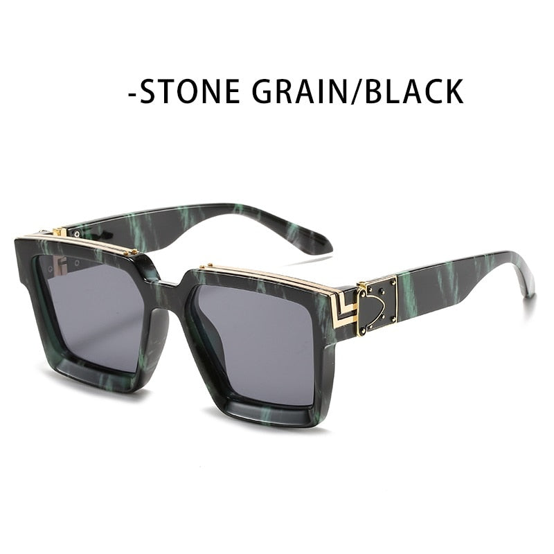 Steampunk Sunglasses Men's Retro Trend Women's Square Anti-Glare Driving Sunglasses