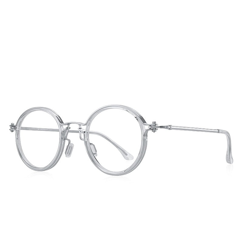Men Steampunk Glasses Frame Popular Women Retro Round Eye Frames For Men Women Titanium Frame