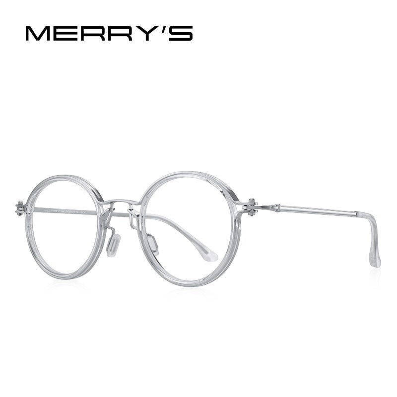 Men Steampunk Glasses Frame Popular Women Retro Round Eye Frames For Men Women Titanium Frame
