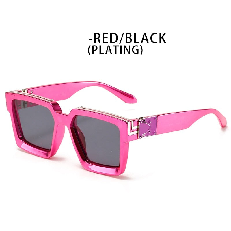Steampunk Sunglasses Men's Retro Trend Women's Square Anti-Glare Driving Sunglasses