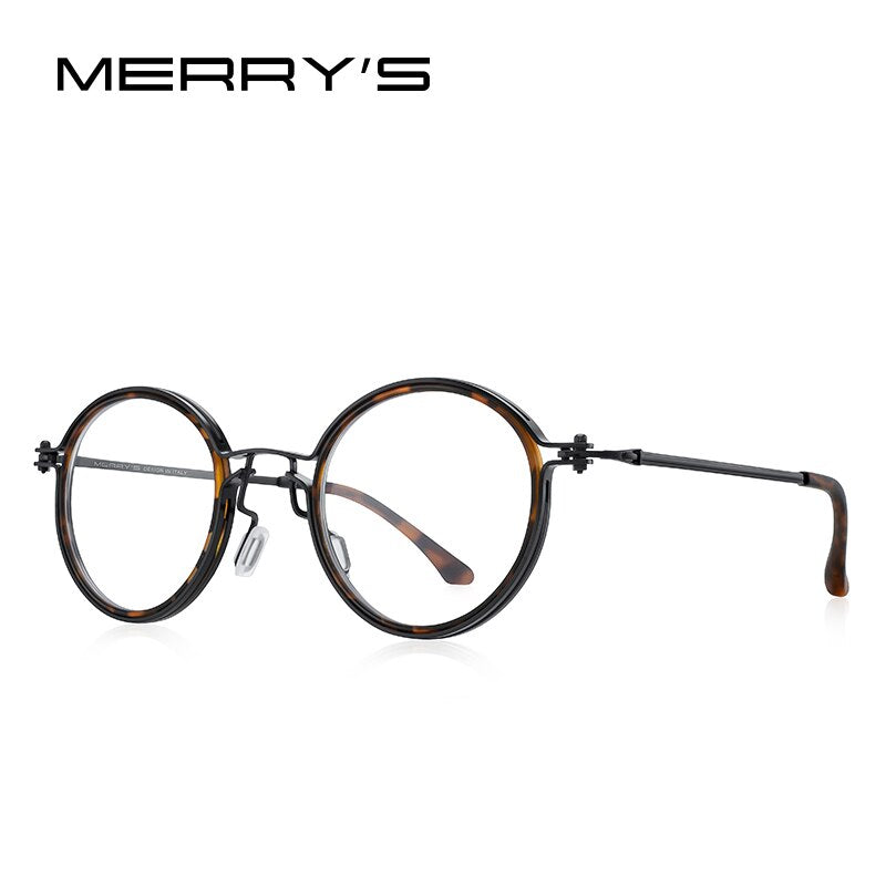 Men Steampunk Glasses Frame Popular Women Retro Round Eye Frames For Men Women Titanium Frame