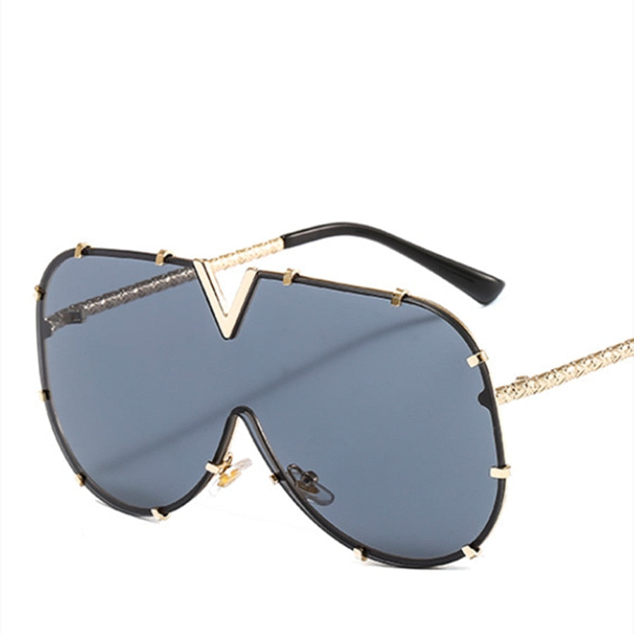 Fashion Brand Modern Oversized Square For Women Men Vintage Big Frame Retro Luxury Designer UV400 Eyewear Sunglasses