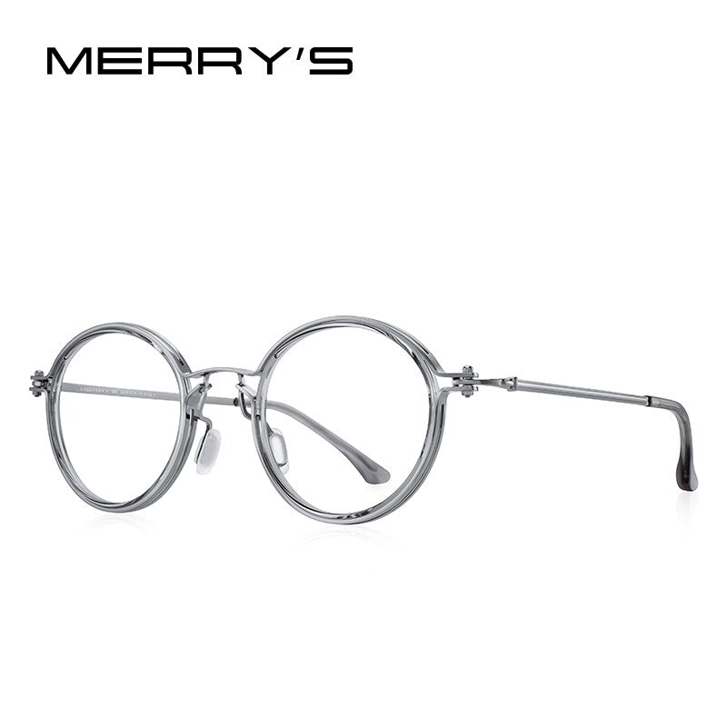 Men Steampunk Glasses Frame Popular Women Retro Round Eye Frames For Men Women Titanium Frame