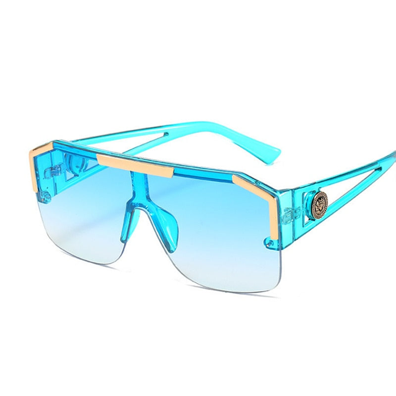 Luxury Brand Designer Fashion Gradient Square Shades Sunglasses