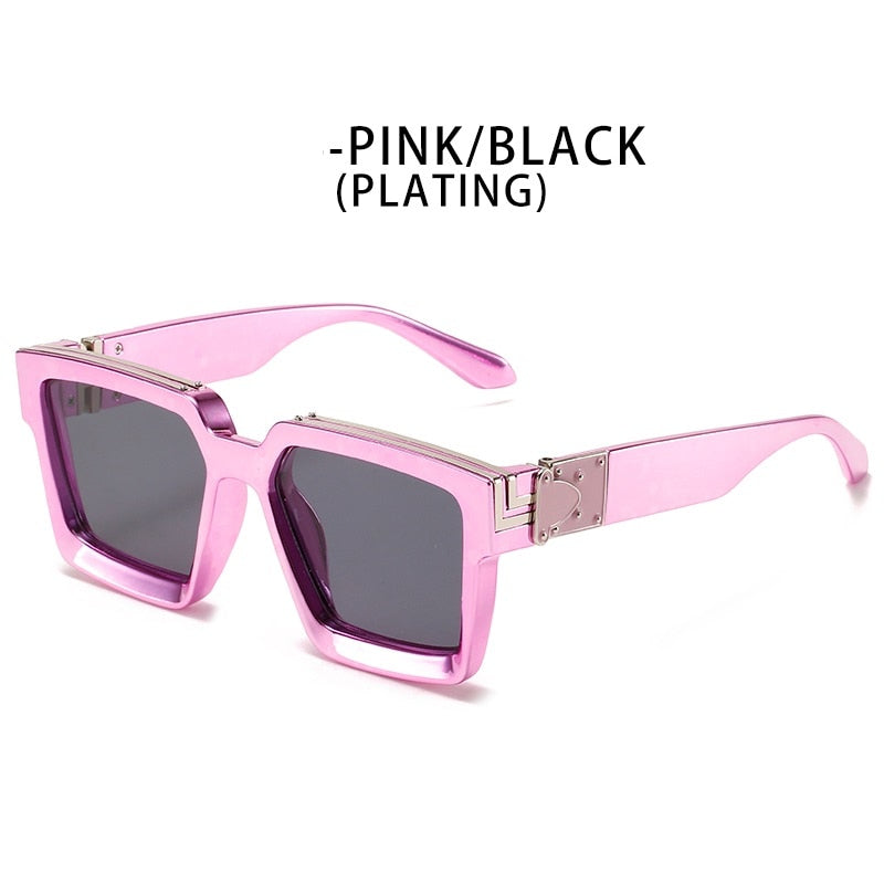 Steampunk Sunglasses Men's Retro Trend Women's Square Anti-Glare Driving Sunglasses
