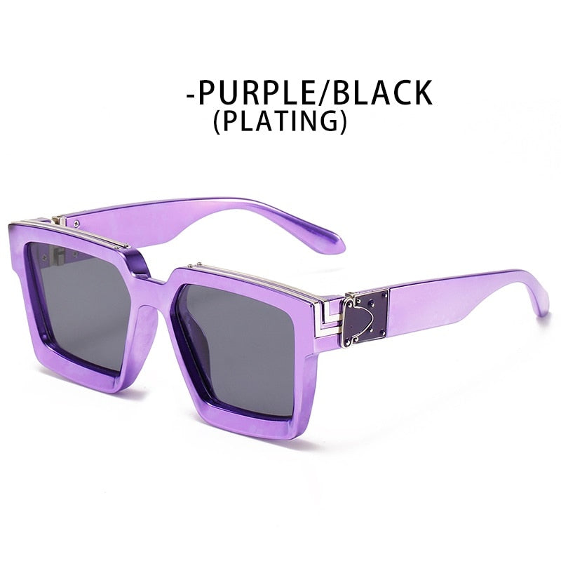Steampunk Sunglasses Men's Retro Trend Women's Square Anti-Glare Driving Sunglasses