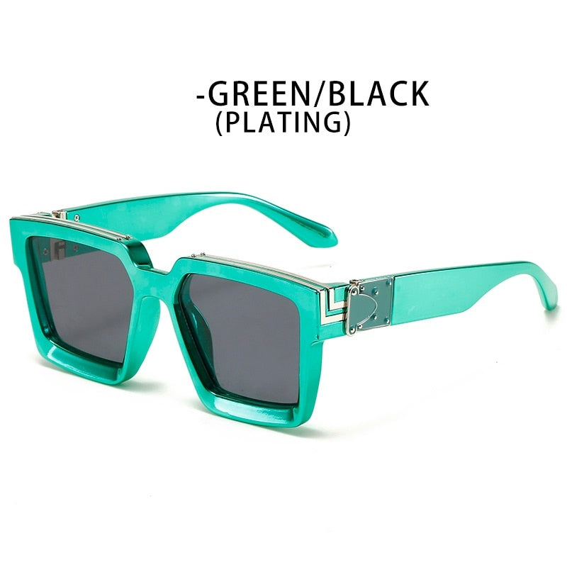 Steampunk Sunglasses Men's Retro Trend Women's Square Anti-Glare Driving Sunglasses