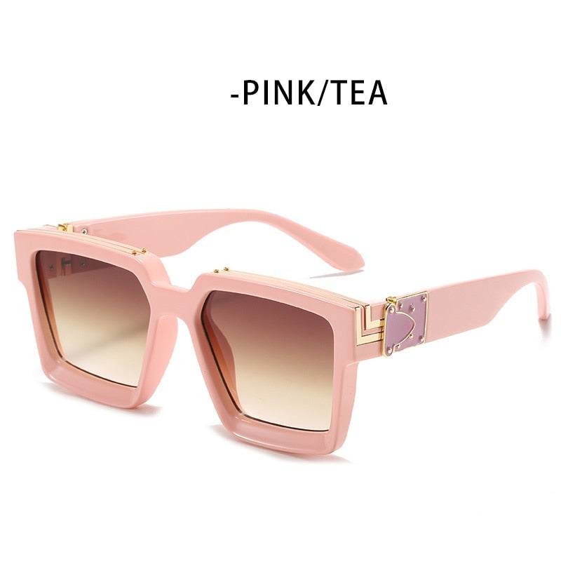 Steampunk Sunglasses Men's Retro Trend Women's Square Anti-Glare Driving Sunglasses