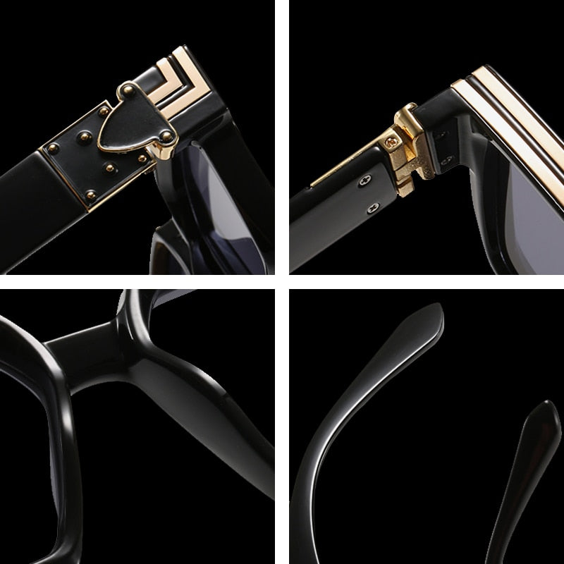 Steampunk Sunglasses Men's Retro Trend Women's Square Anti-Glare Driving Sunglasses