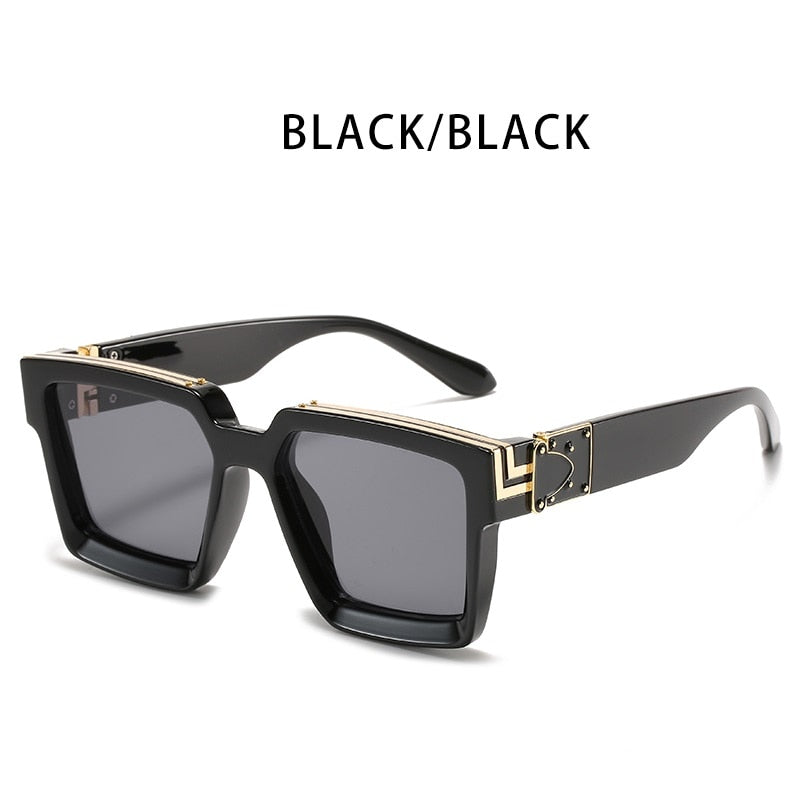 Steampunk Sunglasses Men's Retro Trend Women's Square Anti-Glare Driving Sunglasses