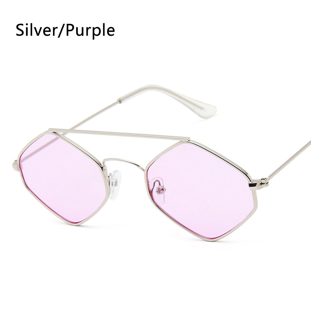 Rectangle Rimless Square Vintage Glasses Luxury Design Unisex Retro Frame Gradient UV400 Eyewear Sunglasses