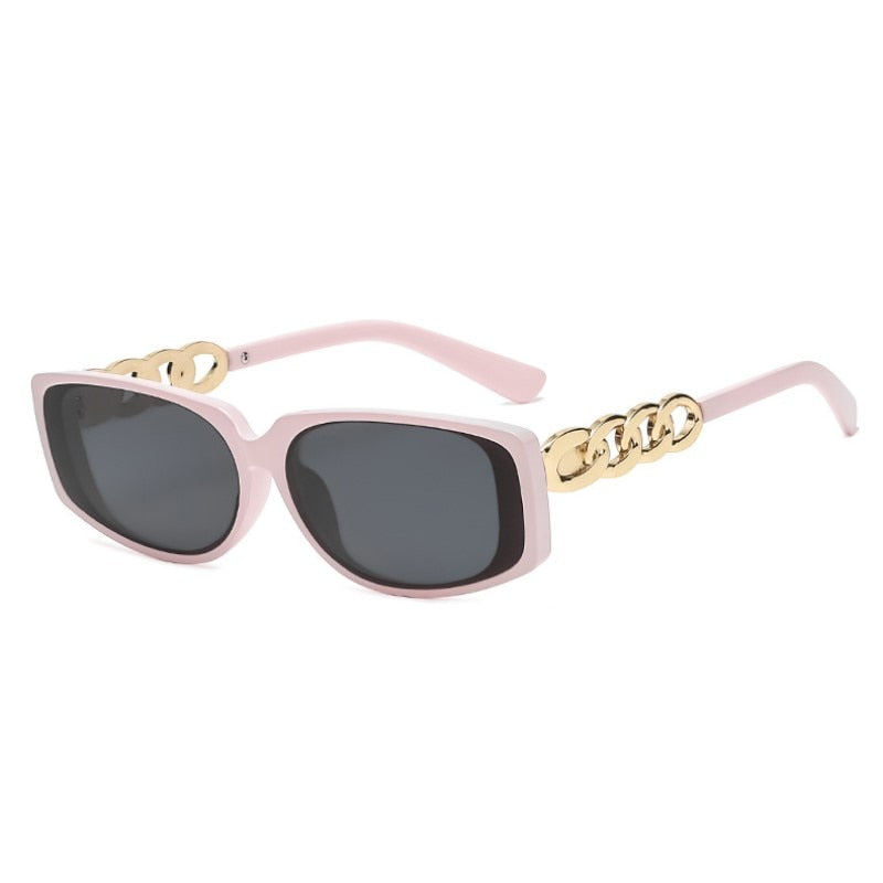 Square Women's Punk Vintage Rectangle UV400 Sunglasses