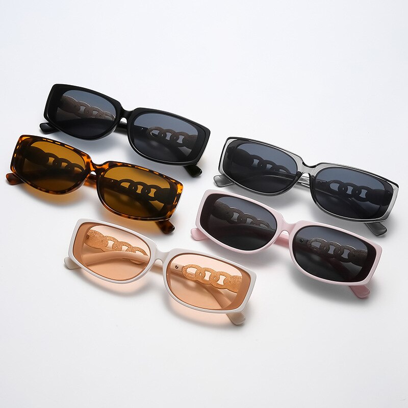 Square Women's Punk Vintage Rectangle UV400 Sunglasses