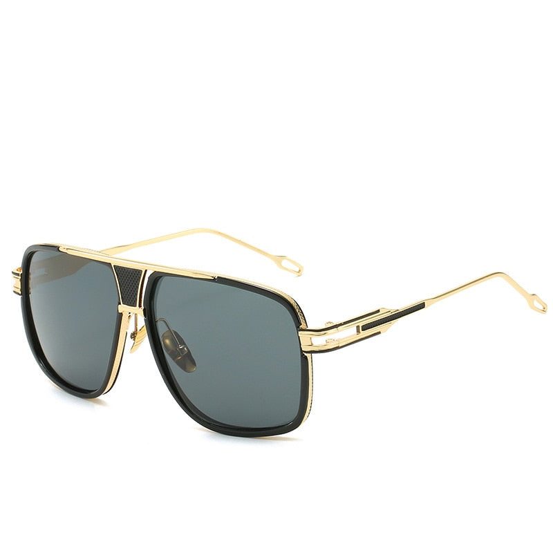 Fashion Brand Mirrored Retro Vintage Square Designer Shades Unisex Sunglasses