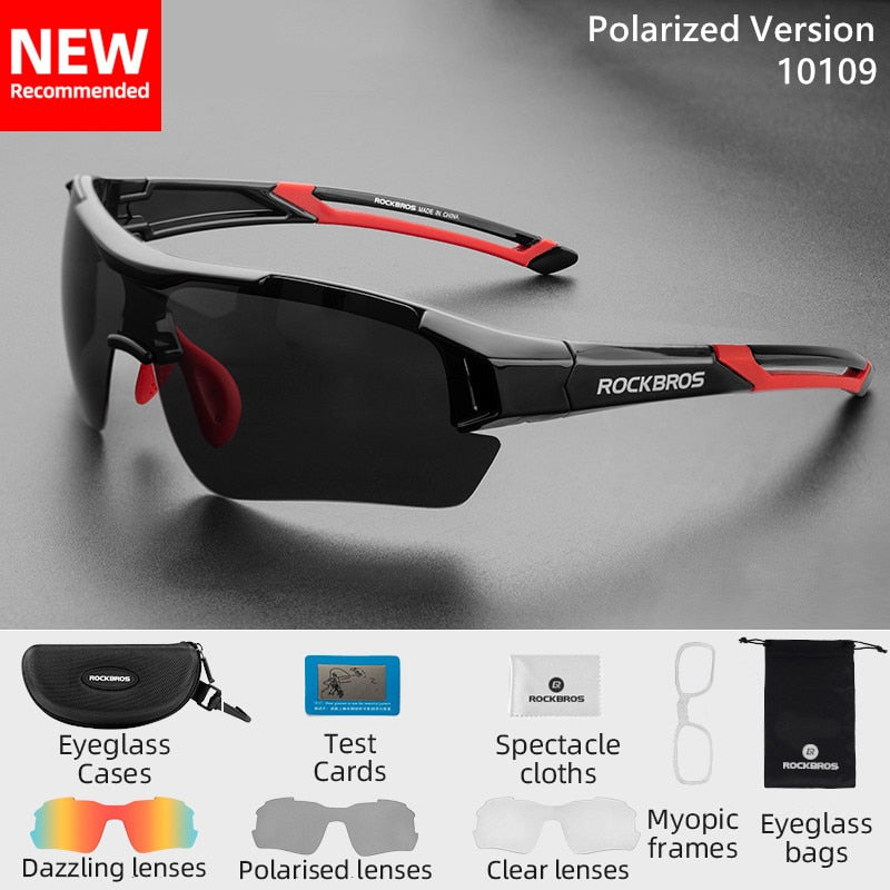 Polarized Cycling Glasses Men Sports Road MTB Mountain Bike Bicycle Riding Protection Goggles Eyewear 5 Lens Sunglasses