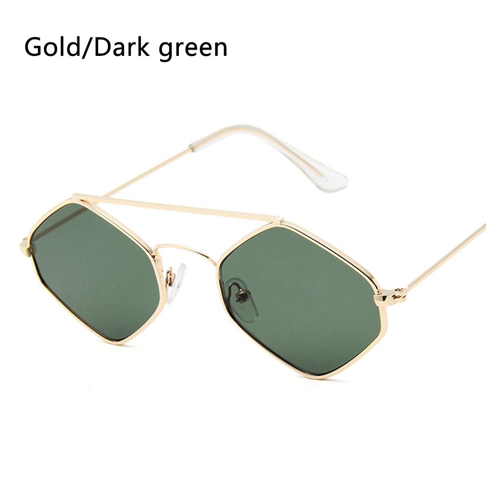 Rectangle Rimless Square Vintage Glasses Luxury Design Unisex Retro Frame Gradient UV400 Eyewear Sunglasses