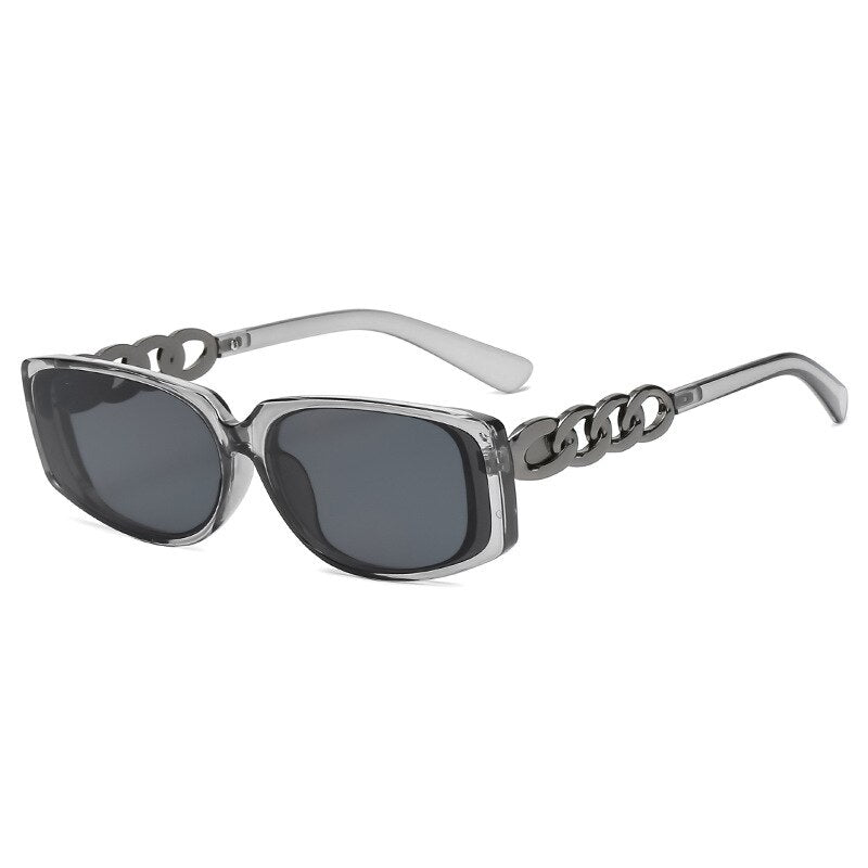 Square Women's Punk Vintage Rectangle UV400 Sunglasses