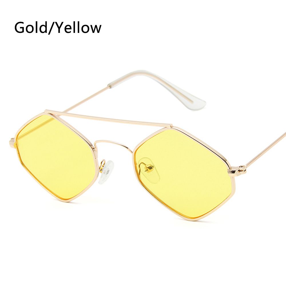 Rectangle Rimless Square Vintage Glasses Luxury Design Unisex Retro Frame Gradient UV400 Eyewear Sunglasses