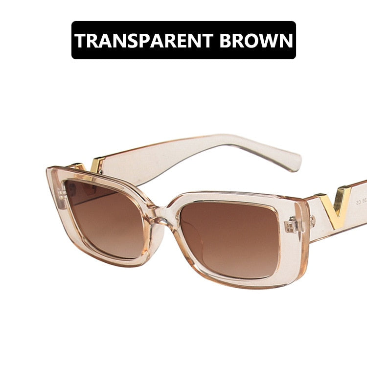 Retro Rectangle Women's Vintage Small Frame Classic Black Square Sunglasses