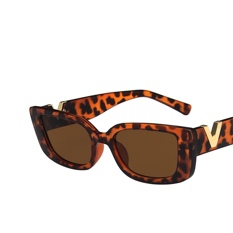 Retro Rectangle Women's Vintage Small Frame Classic Black Square Sunglasses