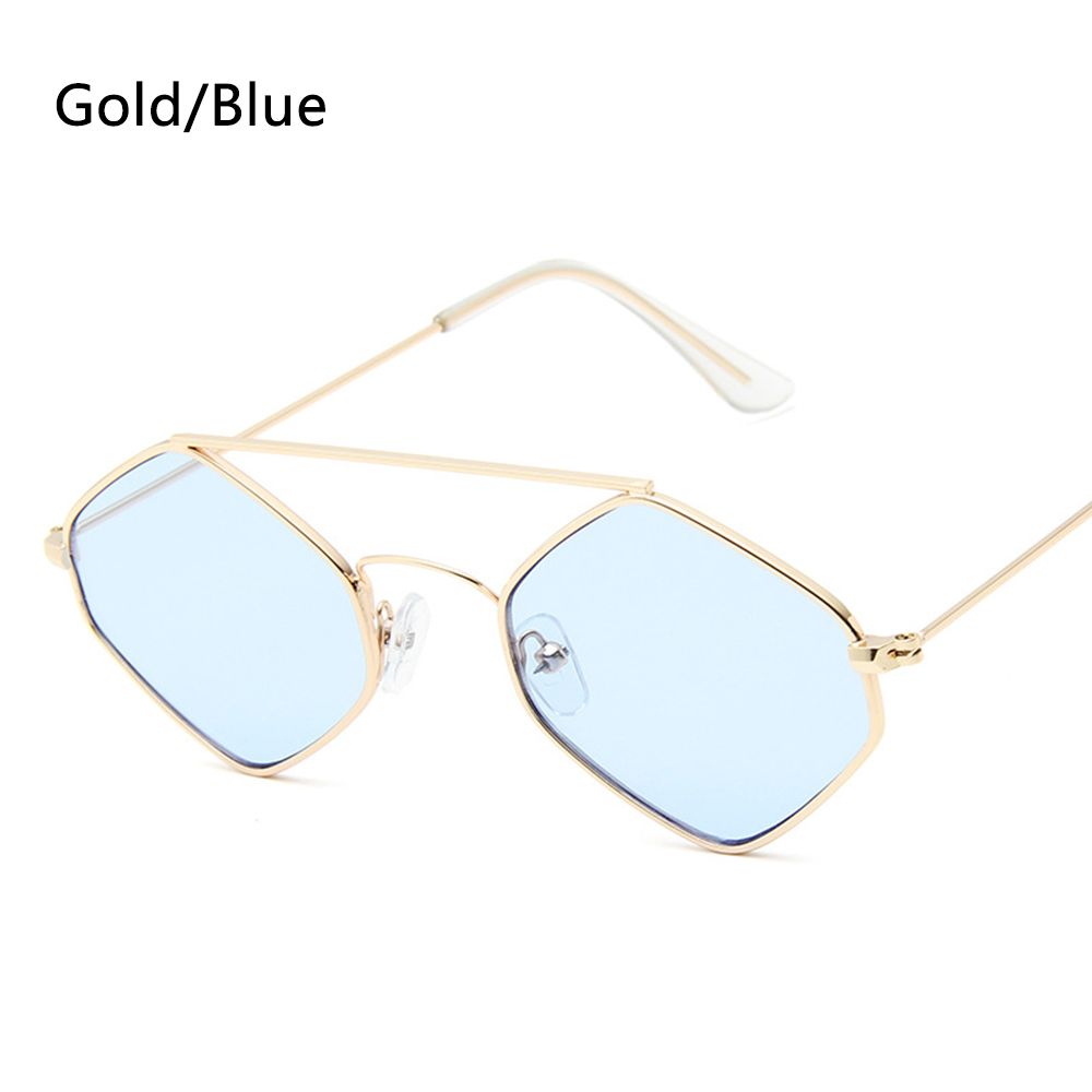 Rectangle Rimless Square Vintage Glasses Luxury Design Unisex Retro Frame Gradient UV400 Eyewear Sunglasses