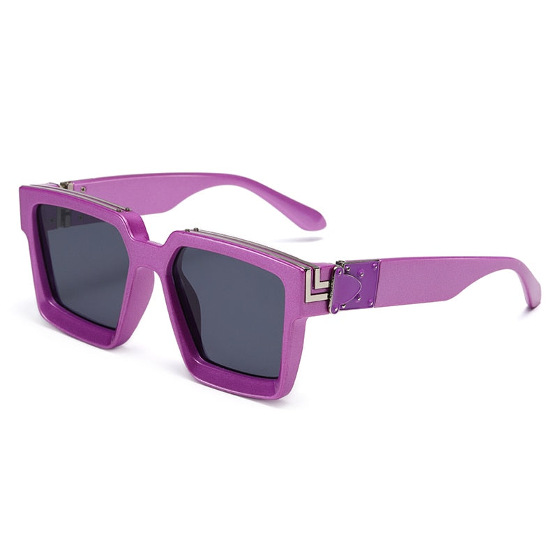 Steampunk Sunglasses Men's Retro Trend Women's Square Anti-Glare Driving Sunglasses