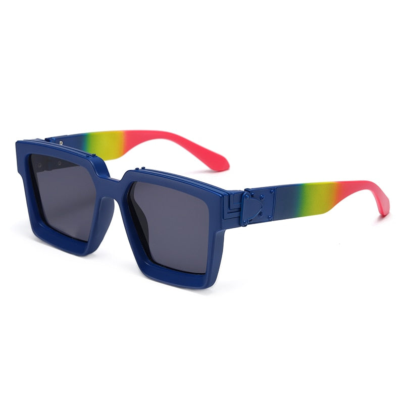 Steampunk Sunglasses Men's Retro Trend Women's Square Anti-Glare Driving Sunglasses
