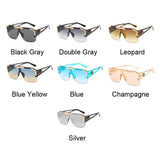 Luxury Brand Designer Fashion Gradient Square Shades Sunglasses