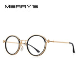 Men Steampunk Glasses Frame Popular Women Retro Round Eye Frames For Men Women Titanium Frame