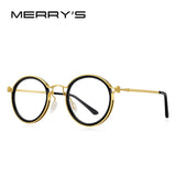 Men Steampunk Glasses Frame Popular Women Retro Round Eye Frames For Men Women Titanium Frame