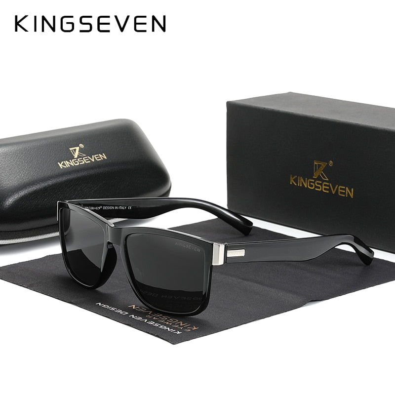 KINGSEVEN Square Retro Gradient Polarized Sunglasses