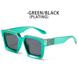 Steampunk Sunglasses Men's Retro Trend Women's Square Anti-Glare Driving Sunglasses