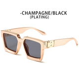 Steampunk Sunglasses Men's Retro Trend Women's Square Anti-Glare Driving Sunglasses