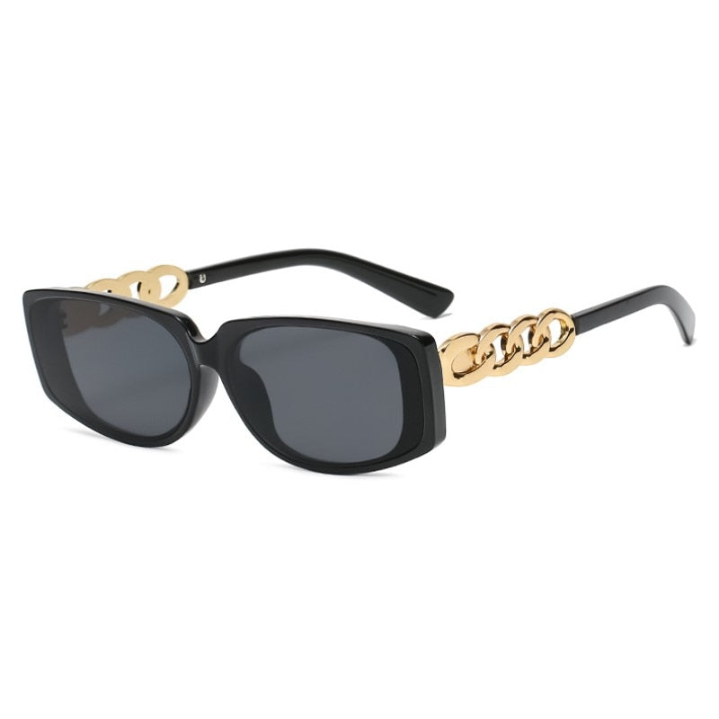 Square Women's Punk Vintage Rectangle UV400 Sunglasses