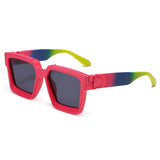 Steampunk Sunglasses Men's Retro Trend Women's Square Anti-Glare Driving Sunglasses