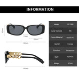 Square Women's Punk Vintage Rectangle UV400 Sunglasses