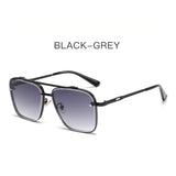 Square Men's Luxury Brand Designer Metal Vintage Pilot Shades Eyewear Sunglasses