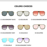 Fashion Brand Mirrored Retro Vintage Square Designer Shades Unisex Sunglasses